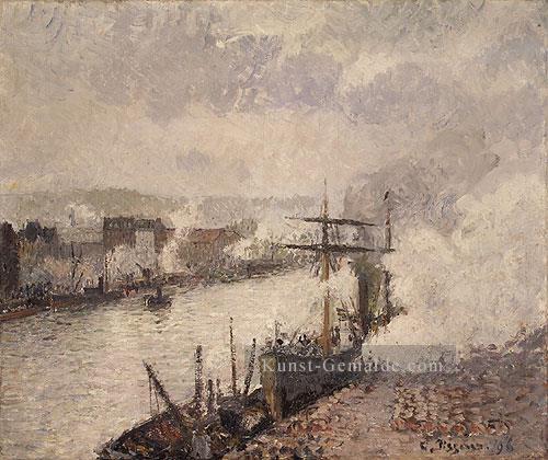 Steamboats im Hafen von Rouen 1896 postCamille Pissarro Ölgemälde